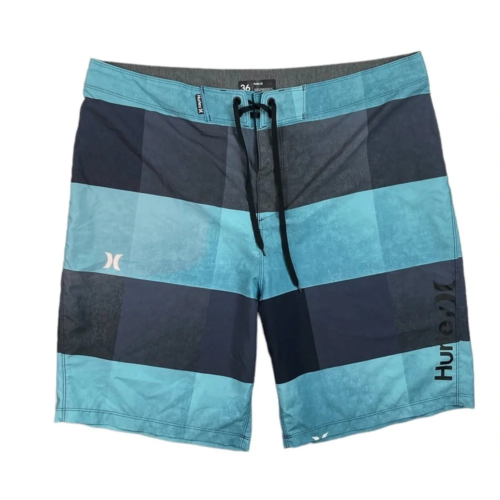 Sh306 Mens Hurley Phantom Surfer Brand Striped Beach Board Shorts 36